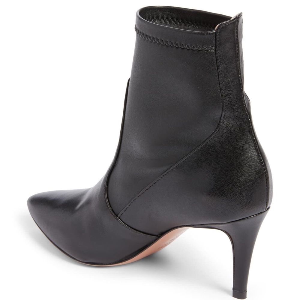 Lewit Abra Black Leather Ankle Boot Sz 7.5